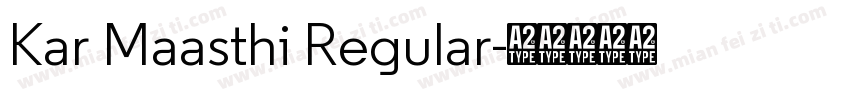 Kar Maasthi Regular字体转换